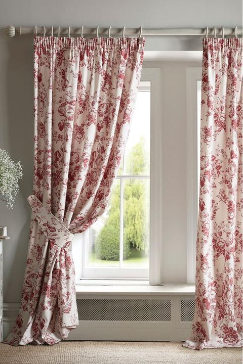 Cabbages Roses Paris Rose Pencil Pleat Curtains From Next On