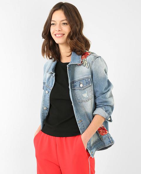 Chaqueta Denim Con Parches.