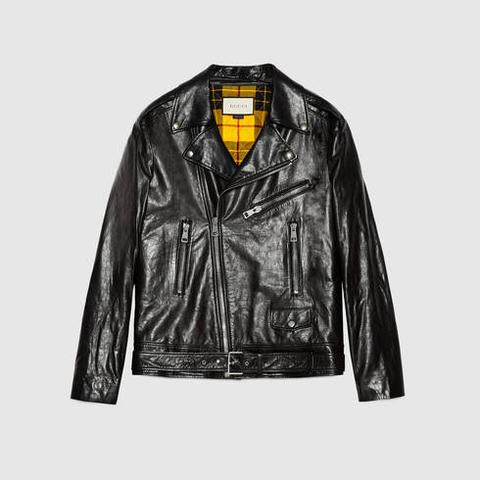Giacca Da Biker In Pelle Guccighost