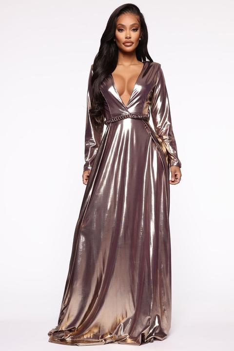 Yes Queen Maxi Dress - Gold