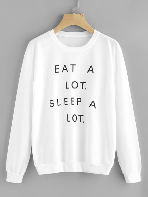 Slogan Print Sweatshirt