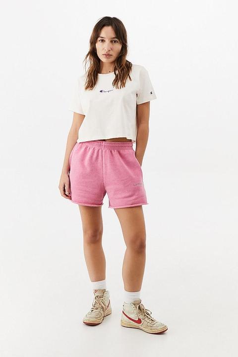 Iets Frans. Cut Off Jogger Shorts - Pink Xs At Urban Outfitters