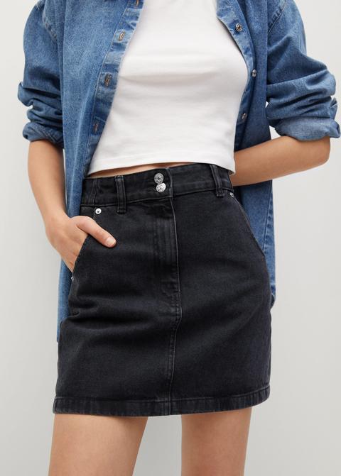 Minifalda Denim Bolsillos