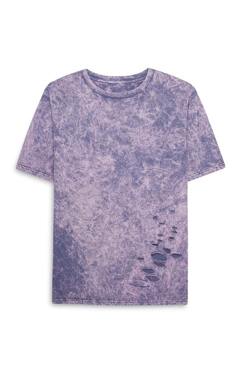 Camiseta Morada Desgastada