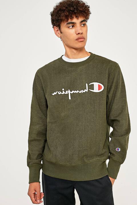 Champion Reverse Logo Forest Sweatshirt - Mens M