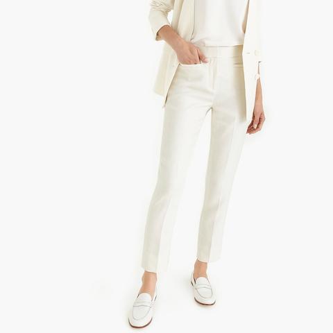 French Girl Slim Crop Pant In Linen