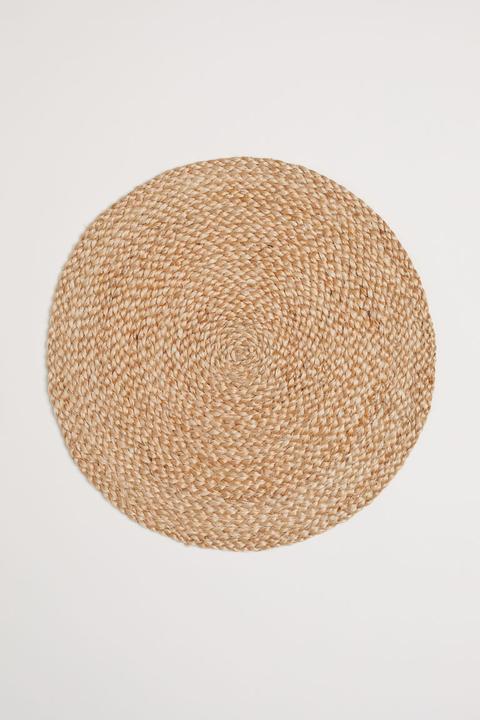 Round Jute Table Mat - Beige