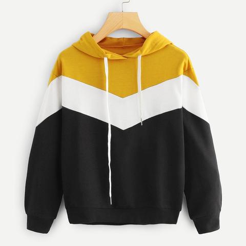 Sudadera Con Capucha Color Block