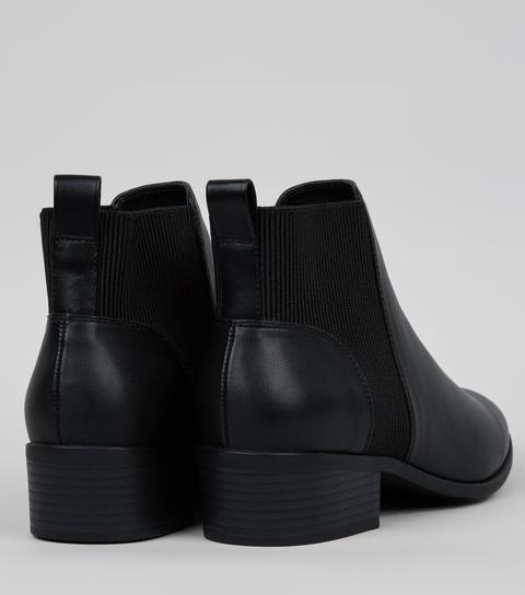 Black Elasticated Side Chelsea Boots