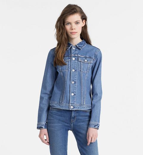 Chaqueta Denim Camionero Con Logo