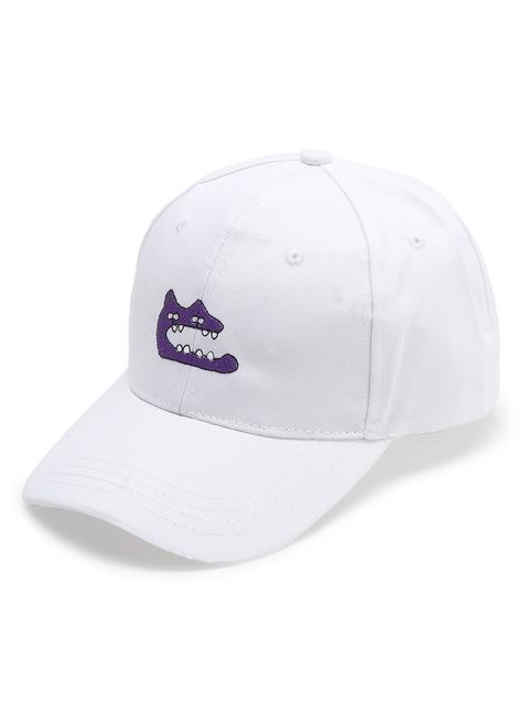 Gorra Béisbol Con Detalle De Bordado Blanco