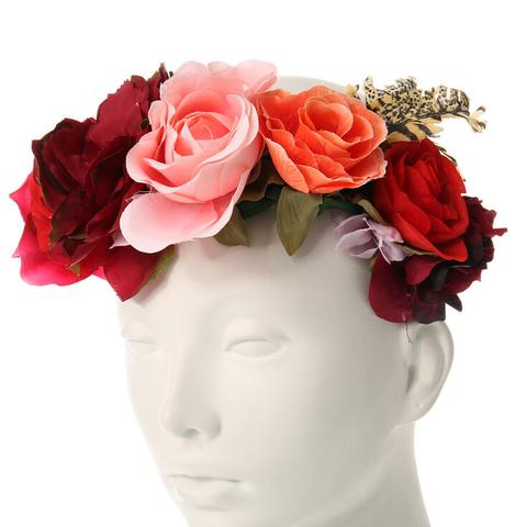Claires Couronne De Fleurs Oversize Rose Rouge From Claires On 21 Buttons