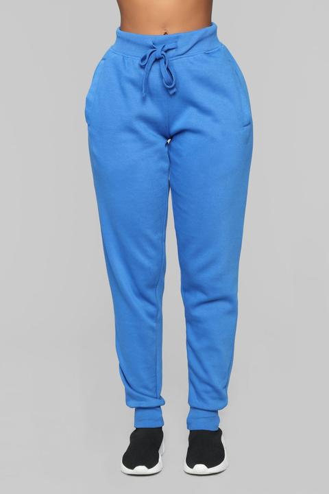 Stole Your Boyfriend's Oversized Jogger - Blue