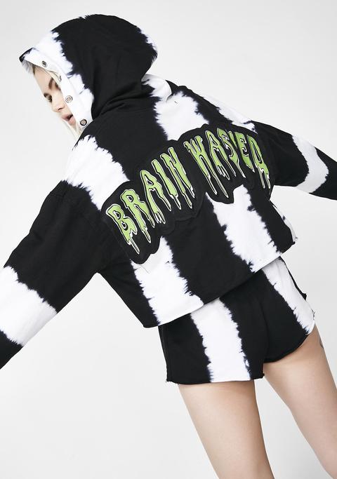 Brainwashed Tie Dye Crop Hoodie