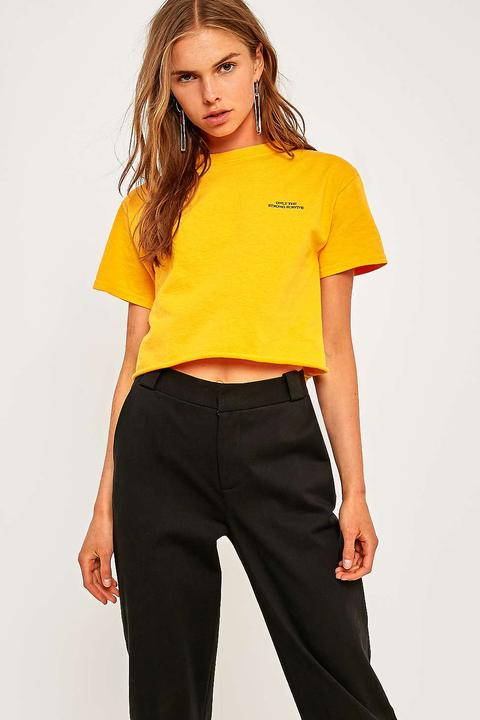 Urban Outfitters Only The Strong Short-sleeve T-shirt, Dark Yellow