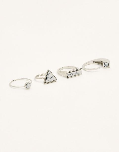 Pack 4 Anillos Marmol