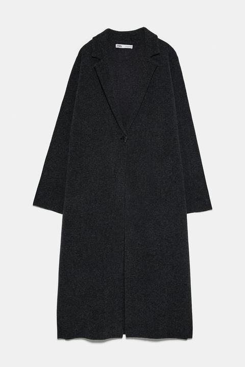 Long Wool Blend Coat from Zara on 21 Buttons