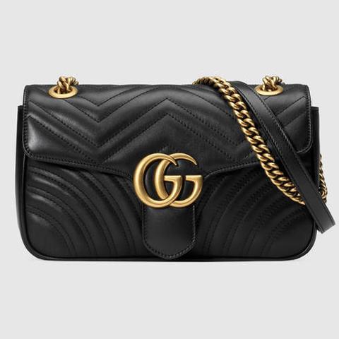 Kleine Gg Marmont Schultertasche Aus Matelassé