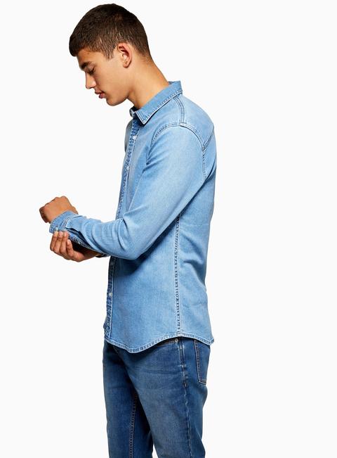 topman stretch skinny shirt