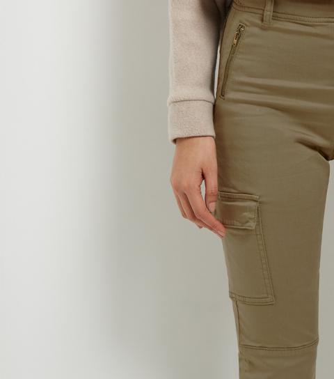 Khaki Cargo Utility Trousers