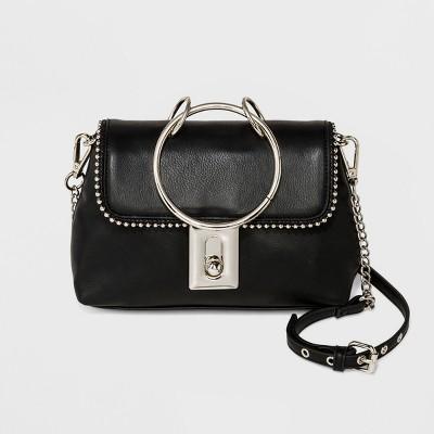 Crossbody Bag With Studs & Ring - Wild Fable Black