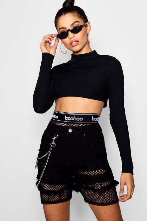 boohoo fishnet top