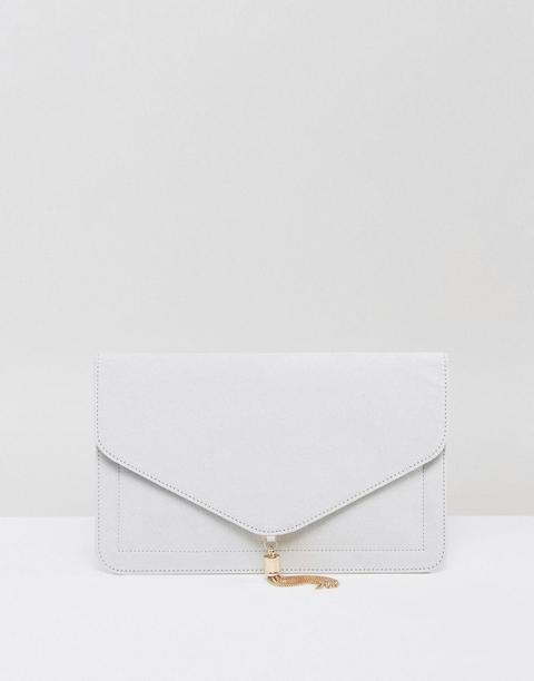 Asos Design - Pochette Con Nappe - Grigio