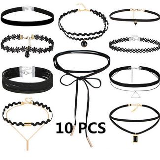 Leather Choker Set