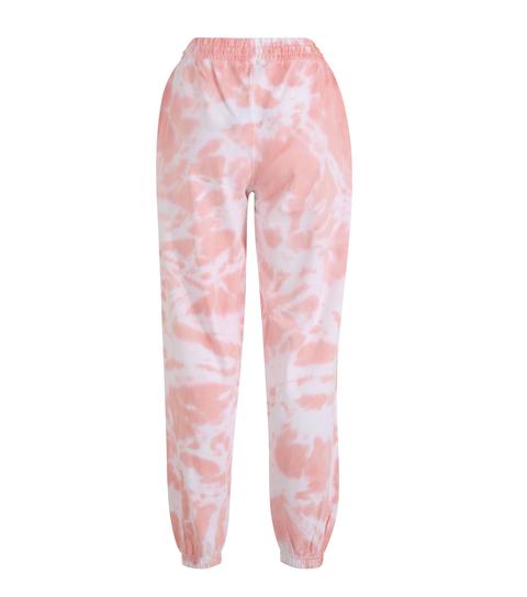 Mid Pink Tie Dye Cuffed Joggers New Look