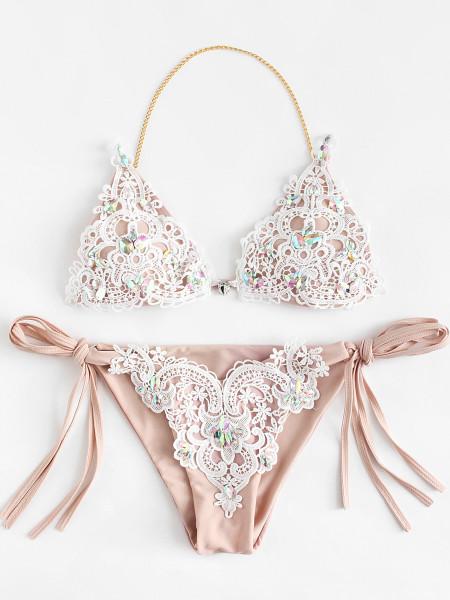 Bikini Set Mit Spitze Und Strass