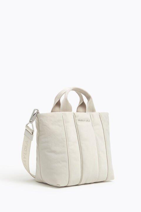 Bolso Shopper S Nylon Acolchado Piedra