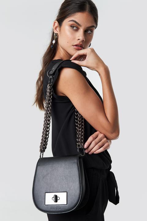 Layered Chain Bag Schwarz