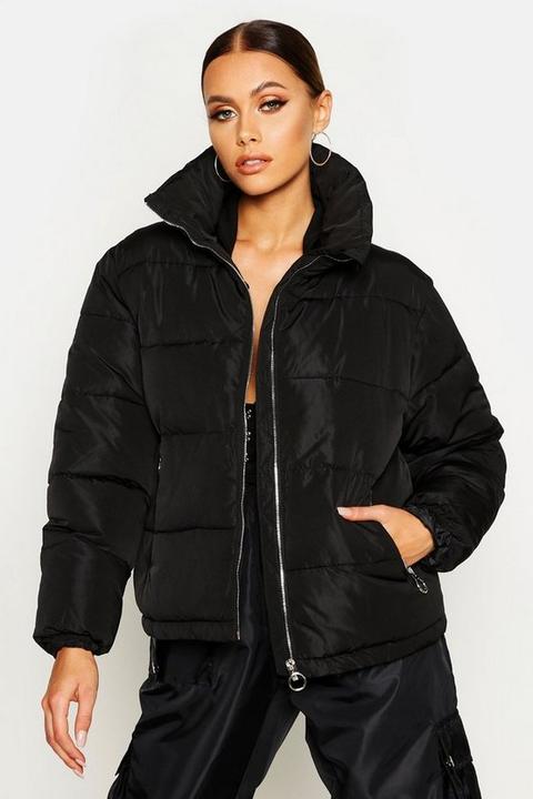 funnel neck puffer jacket