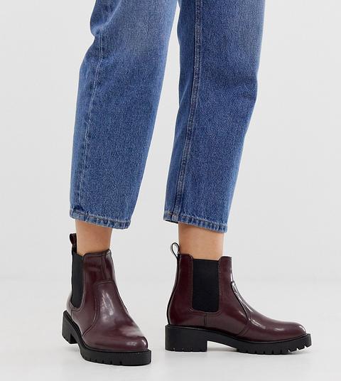 Look Wide Fit Chunky Flat Chelsea Boots 
