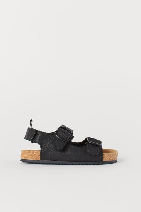 Leather Sandals - Black