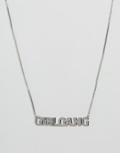 Asos - Girl Gang - Collana - Argento