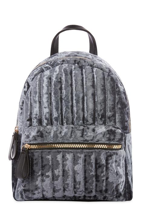 Quilted Velvet Backpack