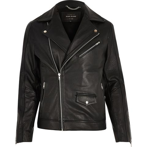 Black Leather Biker Jacket