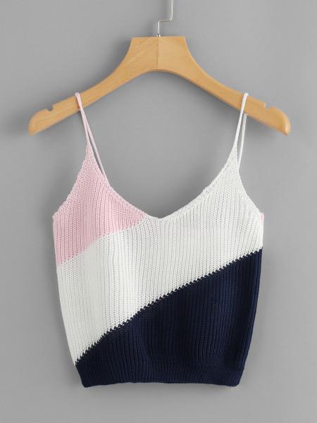 Top De Punto Color Block
