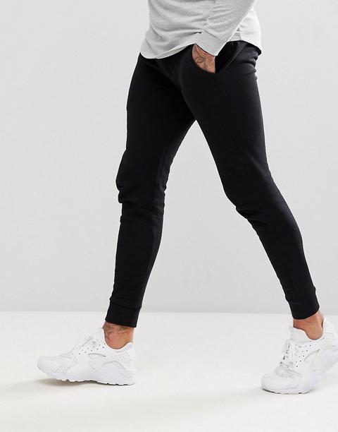 Joggers Muy Ajustados En Negro De Asos Design