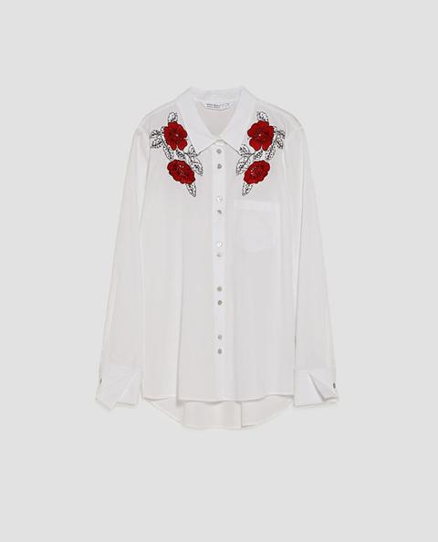 Camisa Bordado Flores