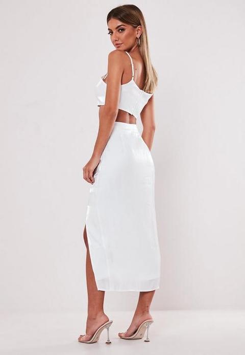 white midi skirt co ord