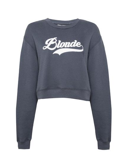 Sudadera Texto Blonde