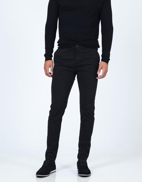 Pantalón Chino Skinny Negro