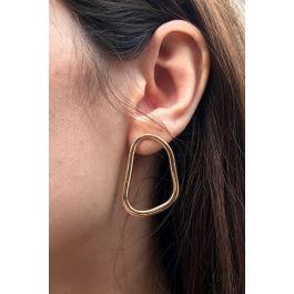 Gold Irregular Hoop Earrings