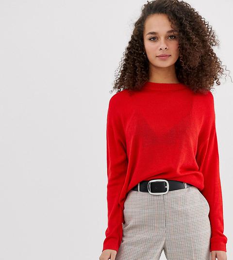 red round neck jumper