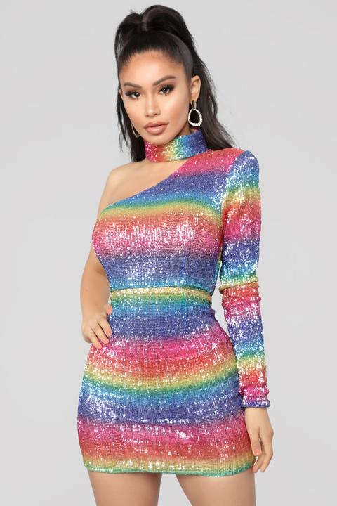 Fashion nova 2025 rainbow dress