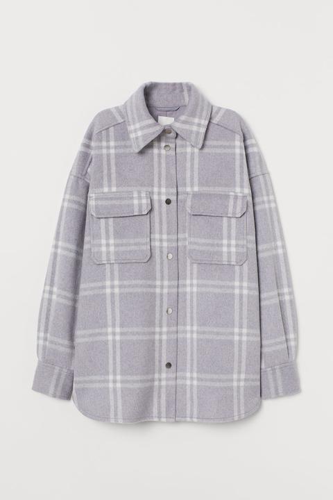 Felted Shirt Jacket - Grey