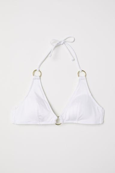 H & M - Triangle Bikini Top - White