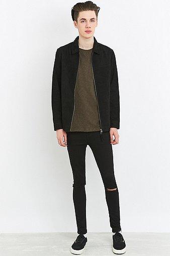 Loom Reed Black Slash Stretch Skinny Jeans